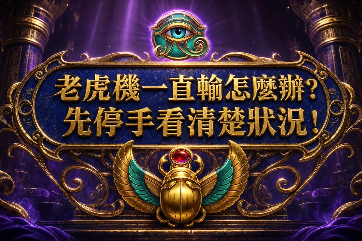 老虎機一直輸怎麼辦?先停手,這篇陪你把狀況看清楚